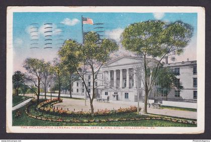 Postcard, United States, Philadelphia PA, The Philadelphia General Hospital