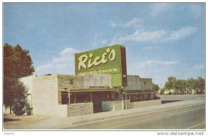 Amarillo Texas, Route 66 Rice's Restaurant Dining Salon, on c1950s Vintage Postcard