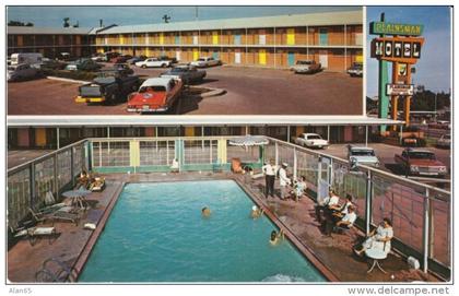 Route 66, Amarillo TX Texas, Plainsman Motel, Auto, Lodging, 1960s Vintage Postcard