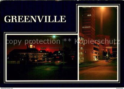 Greenville South Carolina Partial view night view Center of the industrial area