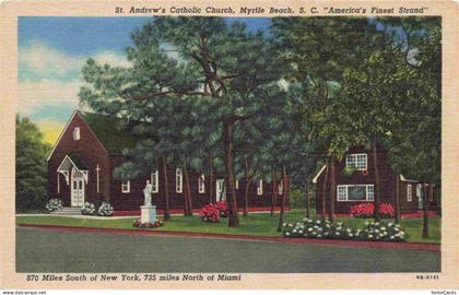 Myrtle Beach South Carolina USA St. Andrews Catholic Church Illustration
