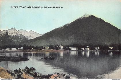 C121 Alaska Sitka Training School Lake  vintage postcard