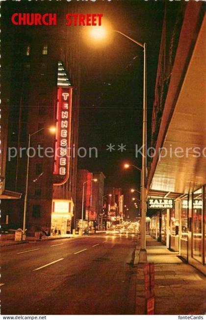 Nashville Tennessee Church Street at night