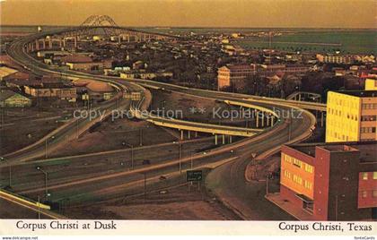 Corpus Christi Texas USA Dusk fall on Corpus Christi