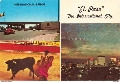 EL PASO  Texas USA International Bridge El Matador y Toro Panorama