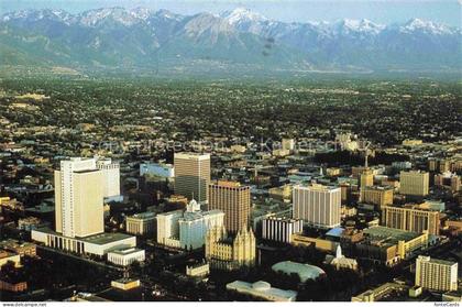 Salt Lake City Utah USA Aerial view of downtown Salt Lake City