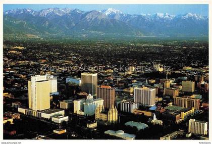 Salt Lake City Utah USA Aerial view of downtown Salt Lake City