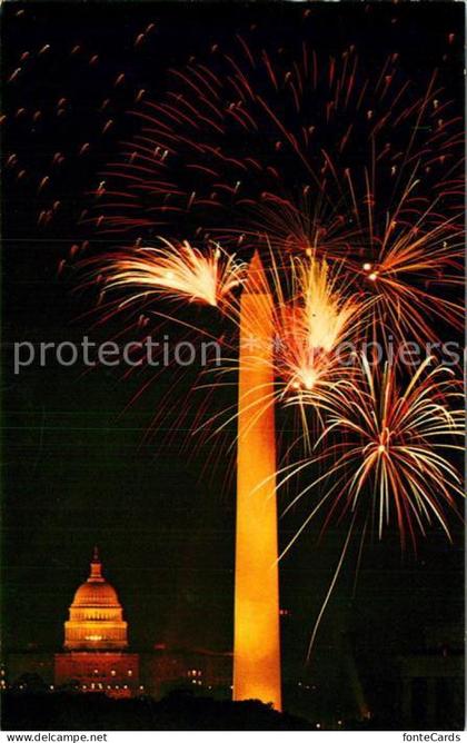 Washington DC Flashing Fireworks Washington Monument