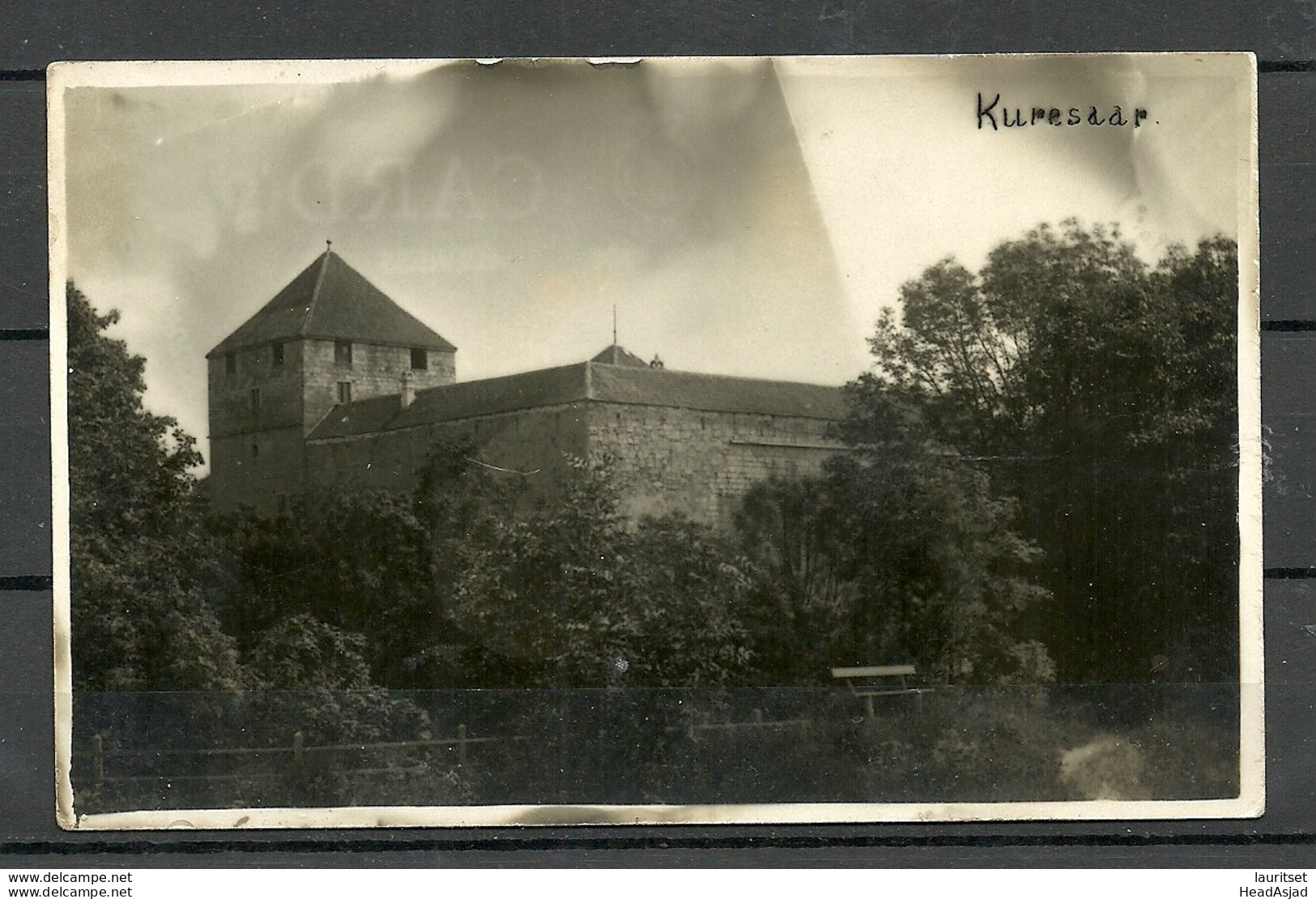 Estland Estonia ca 1920 Arensburg Kuressaare Bishops Castle Photo post card unused British made