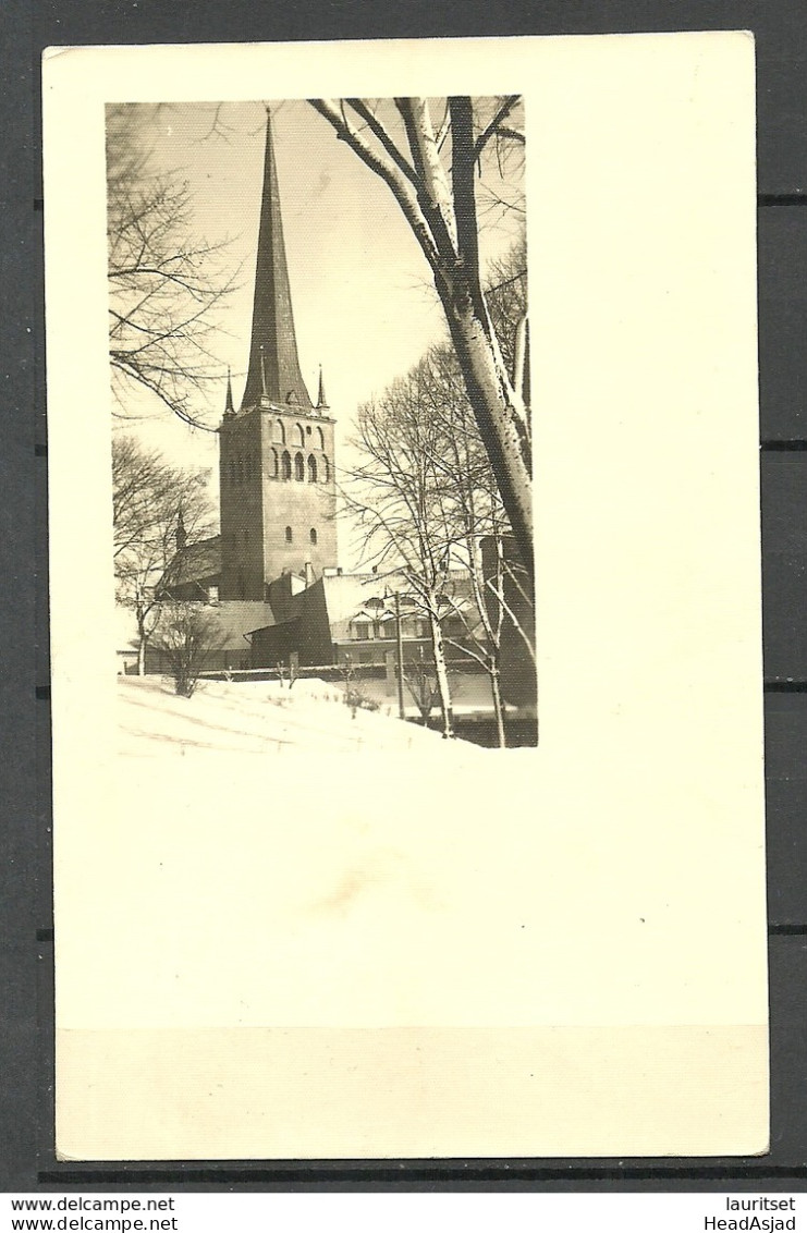 Estland Estonia ca 1920 Church Kirche Oleviste Tallinn Photo post card Michel 114 as single