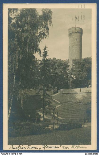 Bastion-Turm Tallinn Estland, gelaufen 1938 (AK5338)