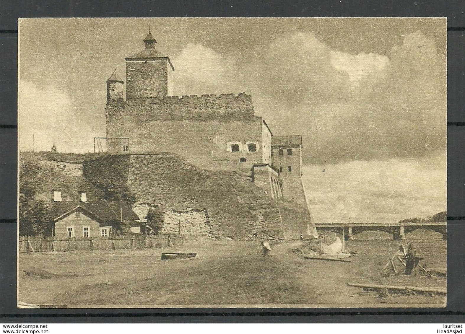 ESTONIA Estland 1945 NARVA castle Photo Post card, unused Only 2000 printed!