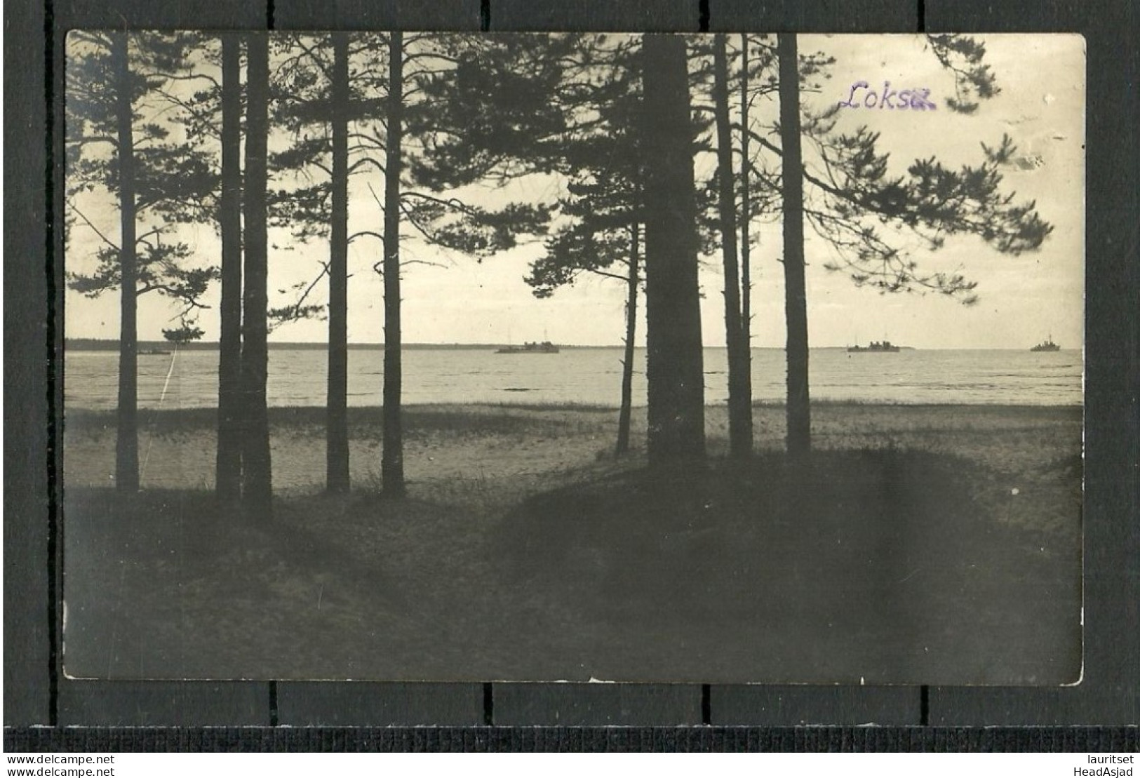 Estonia Estland ca. 1920 LOKSA Strand Ships Schiffe, photo post card, unused