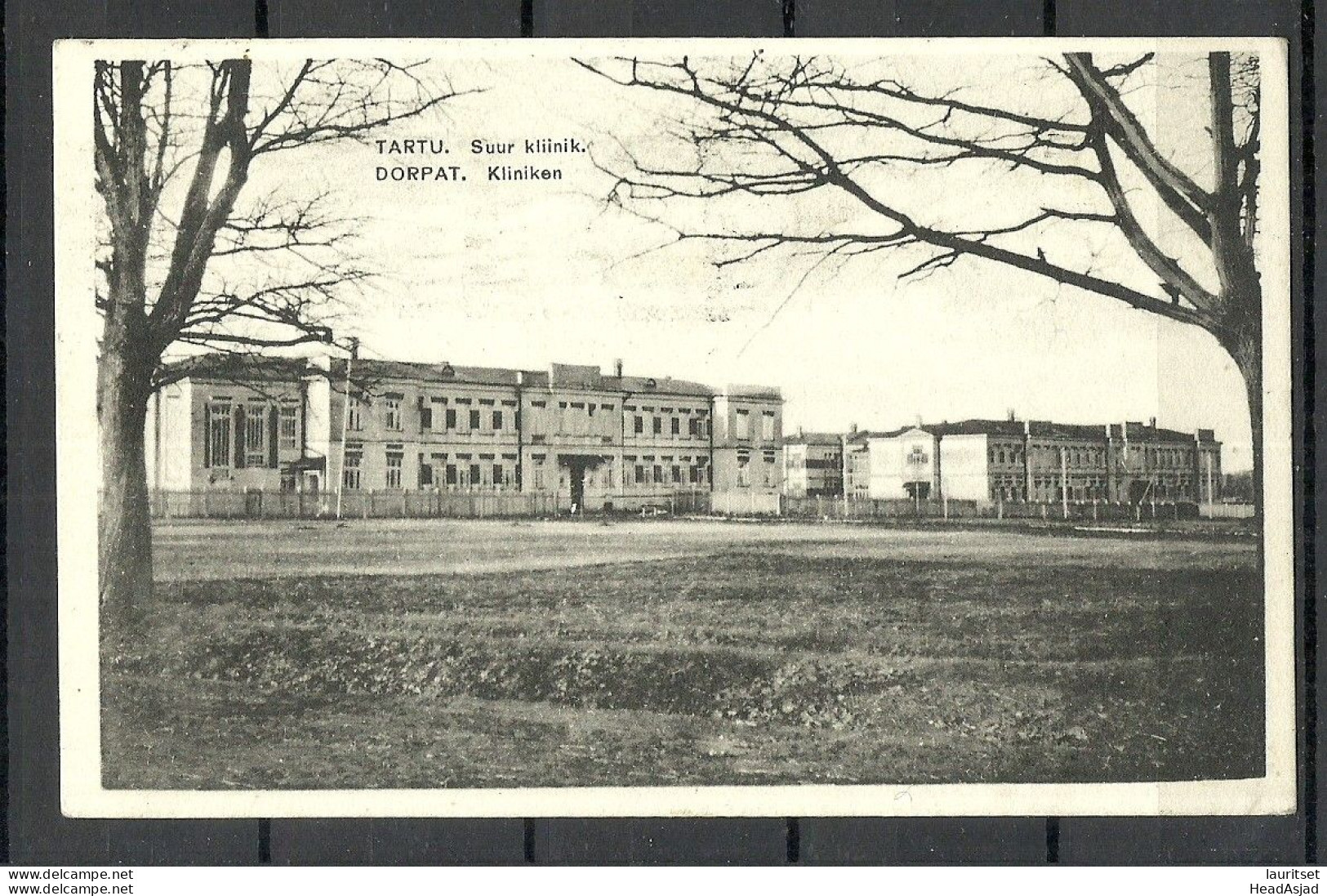 ESTONIA Estland o 1939Tartu-Vaksal Photo Post card Tartu Dorpat Kliniken Clinicum