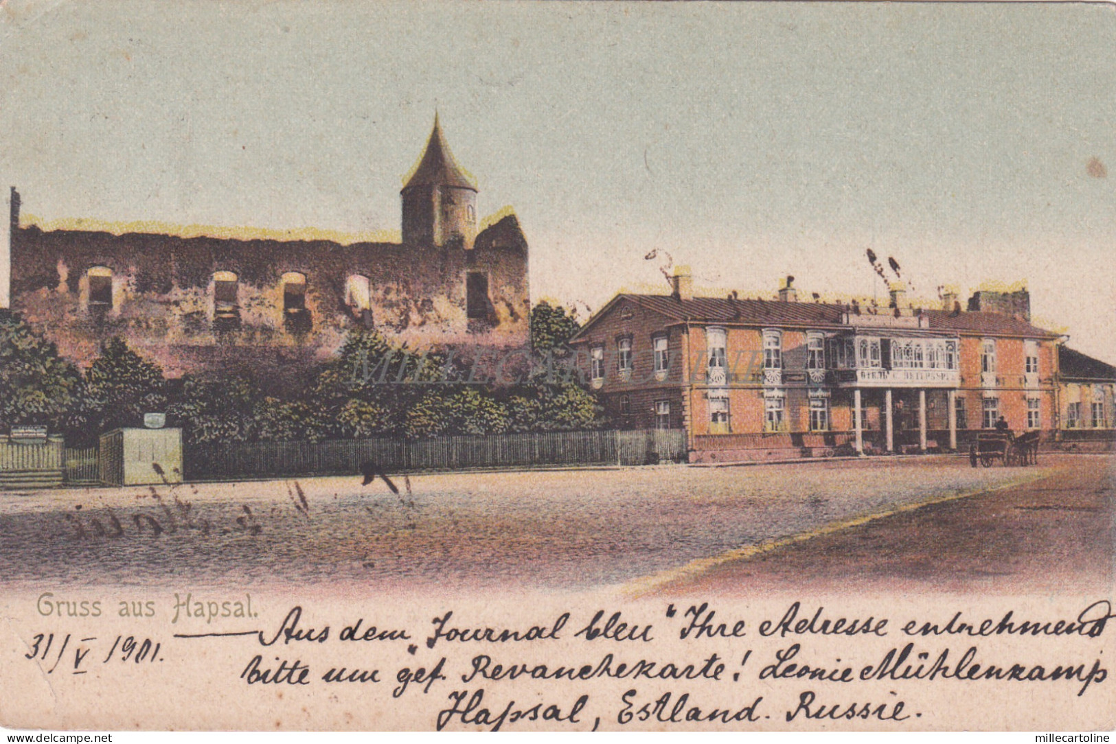 ESTONIA - Gruss aus Hapsal, Postcard 1901
