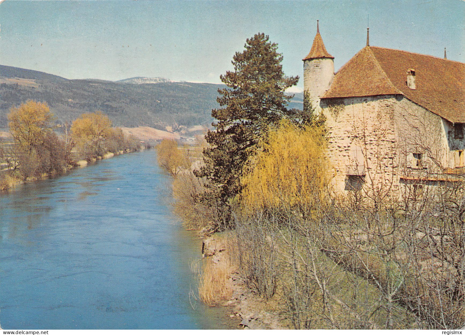 ET-SUISSE CANAL DE LA THIELLE AVEC CHATEAU OBLITERATION-N°TB3535-A/0145