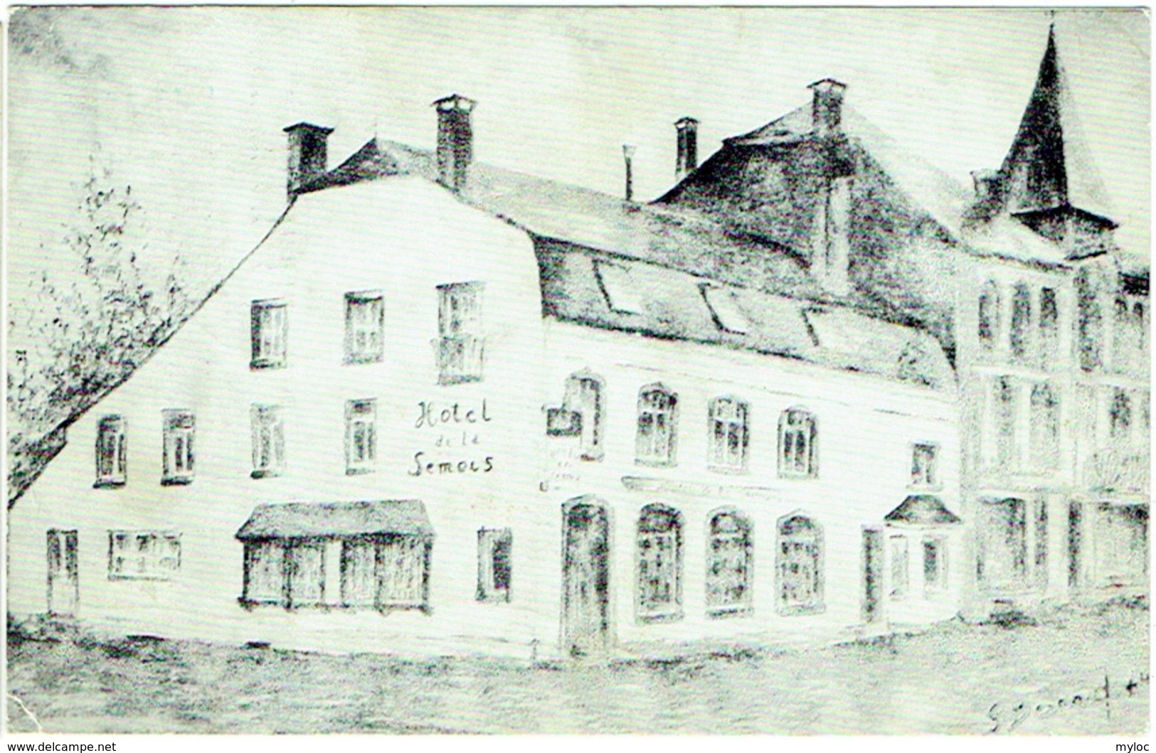 Etalle. Hôtel de la Semois. Illustrateur.