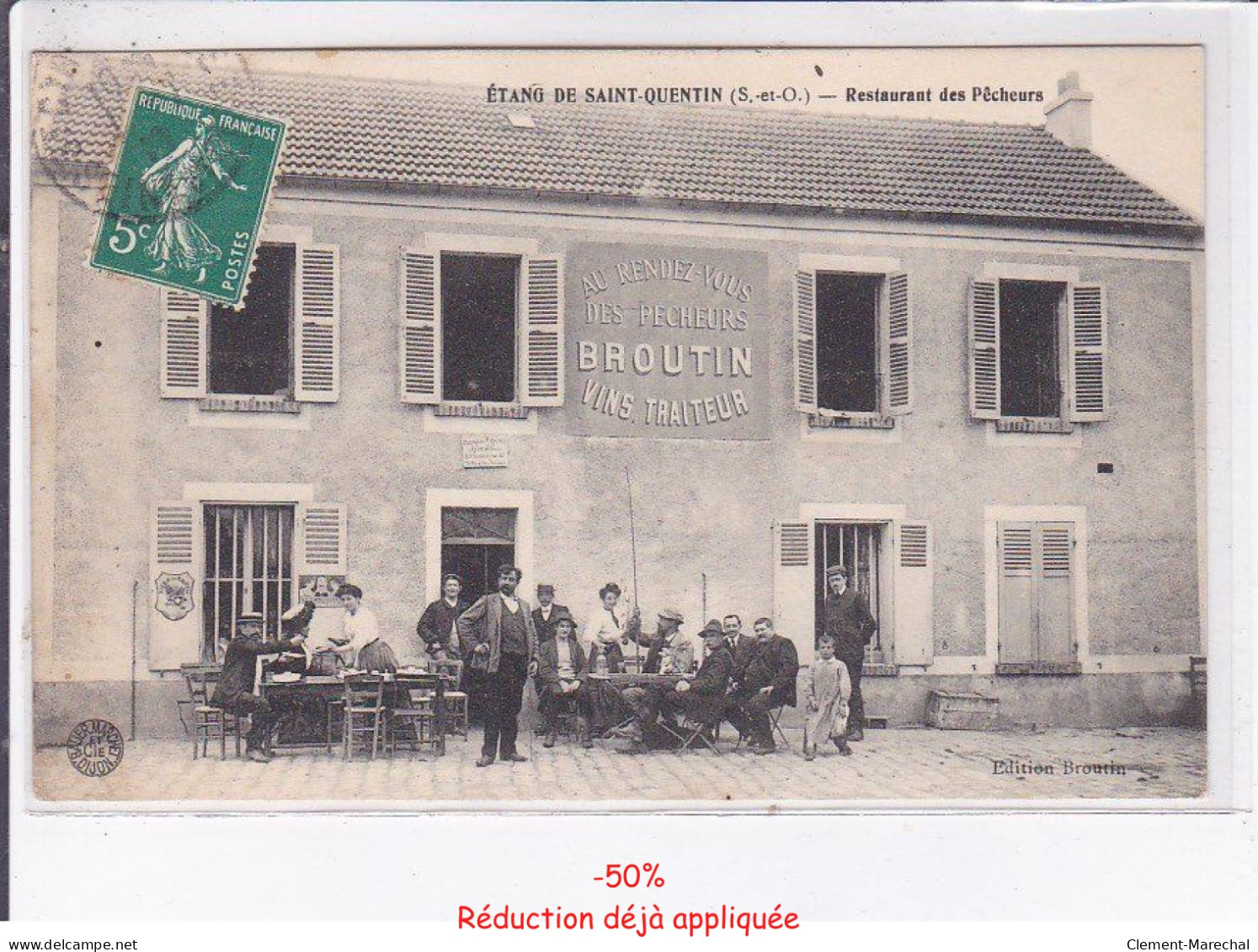 ETANG DE SAINT-QUENTIN: restaurant des pêcheurs, broutin - état