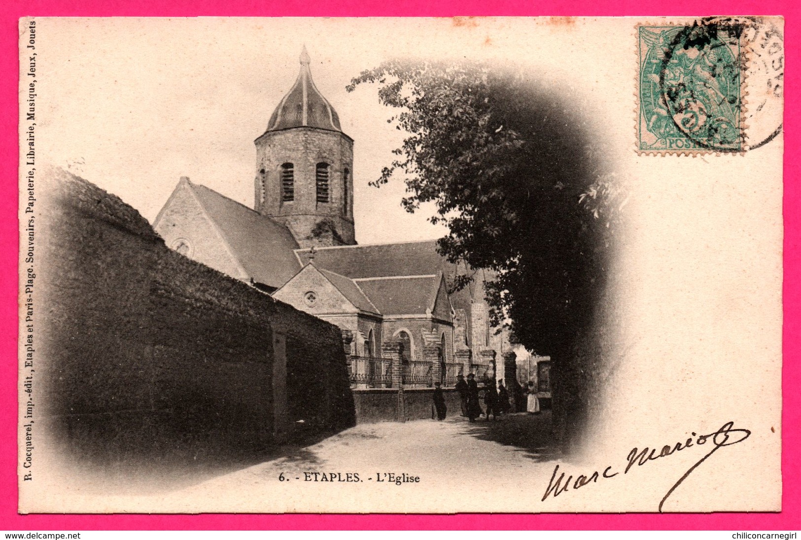 Etaples - L'Eglise - Animée - 1903 - Imp. Edit. R. COCQUEREL