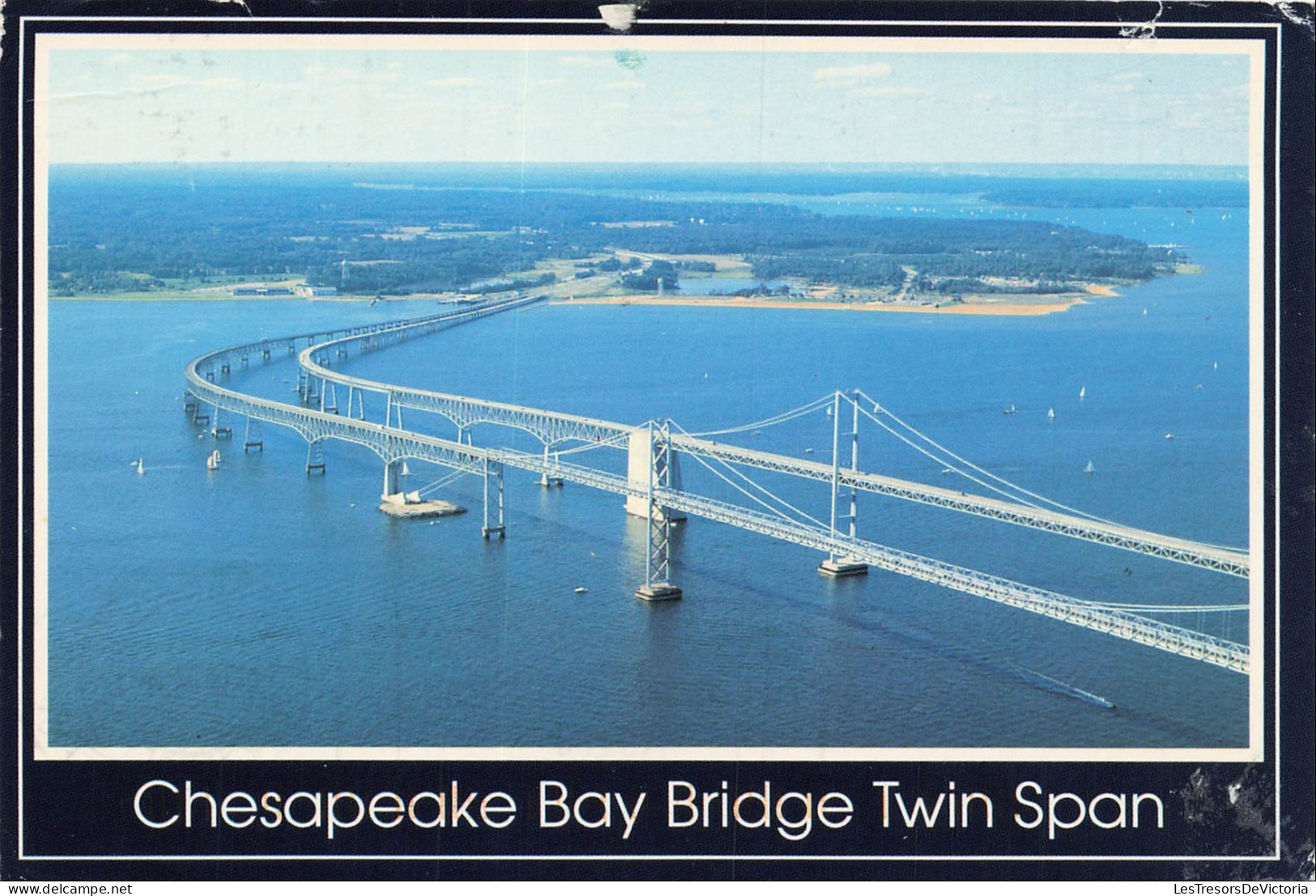 ETATS UNIS - Annapolis - Chesapeake Bay Bridge - Twin Span - Pont de baie de Chesapeake - double travée - Carte postale