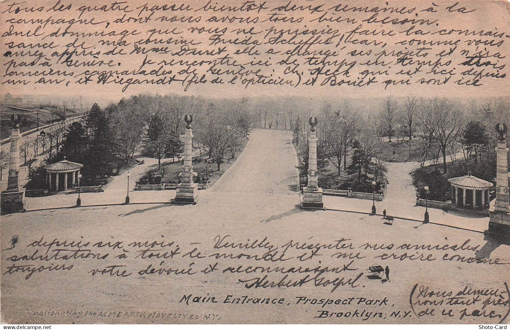 ETATS UNIS BROOKLYN MAIN ENTRANCE PROSPECT PARK