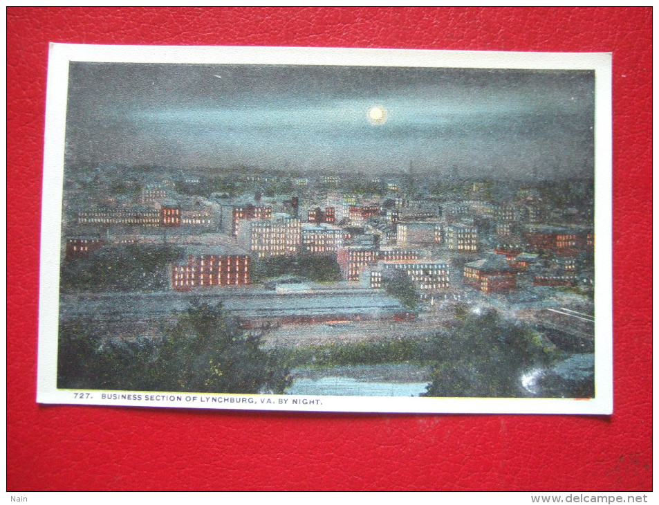ETATS-UNIS -  LYNCHBURG - BUSINESS SECTION OF  LYNCHBURG, VA . BY NIGT -