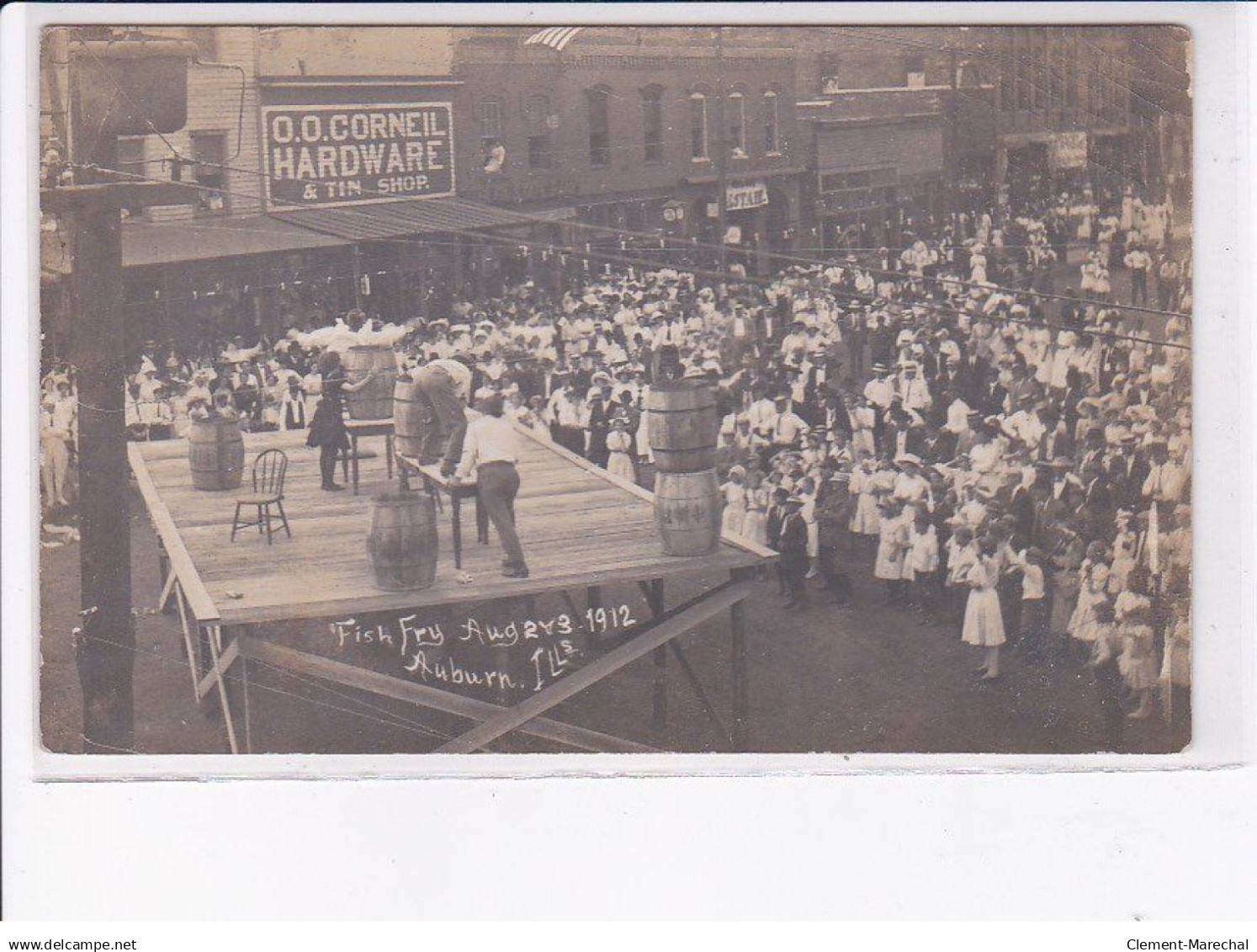 ETATS-UNIS: MAINE: AUBURN: O.O. Corneil hardware, fish fry 1912 - très bon état