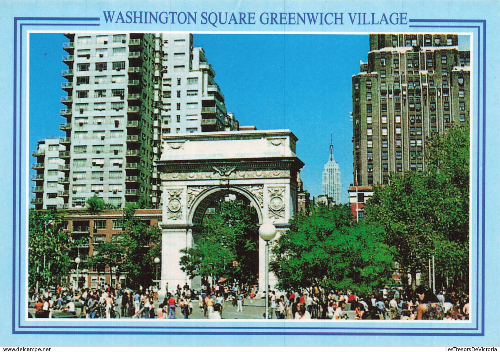 ETATS UNIS - New York City - Greenwich village - Washington square - Victory arch - Place - Animé - Carte postale