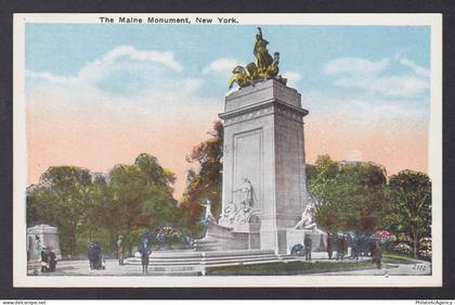 Postcard, United States, New York City NY, The Malne Monument
