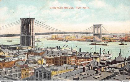 C128 New York Brooklyn Bridge 1903  vintage postcard