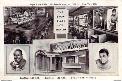 USA NYC Sugar Ray's Café The show place of Harlem Mike Hedley manager and Ray Sugar Robinson autograph