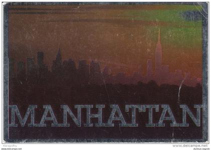 Manhattan old postcard travelled 1990 bb151030