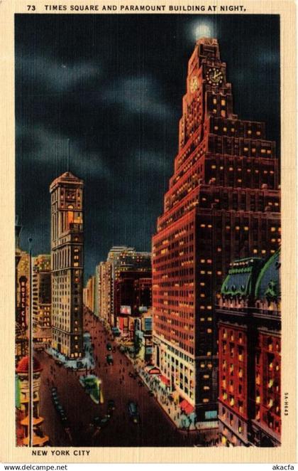 CPA Time Square and Paramount Building at night NEW YORK CITY USA (790097)