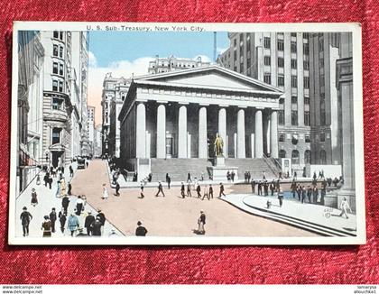 1944's U.S. Sub. Treasury Wall street , New York City Post Card séries New York-USA-Amérique Etats-Unis NY-Carte Postale