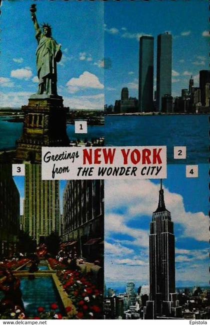 ► Greetings from  NEW YORK - World Trade Center  NYC  1970s