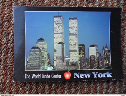 X002/1319-NEW YORK THE WORLD TRADE CENTER AT NIGHT 2001