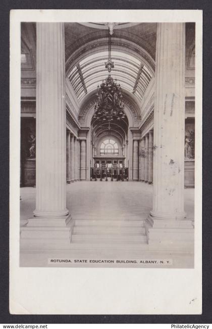 Postcard, United States, Albany NY, State Education Building, Rotunda