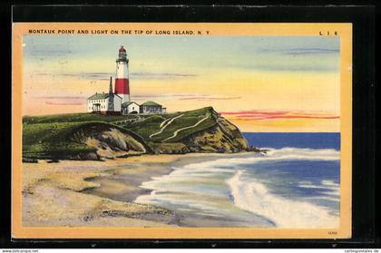 AK Long Island, NY, Montauk Point and Light on the tip of Long Island