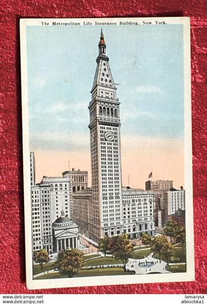 1944's Métropolitan Life Insurance Buil New York City Post Card séries New York-USA-Amérique Etats-Unis NY-Carte Postale