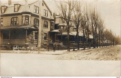 PC US, NEW YORK, JOHNSON, JEFFERSON ST, VINTAGE REAL PHOTO POSTCARD (b6260)