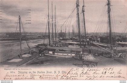RARE NEW YORK CITY SHIPPING ON THE HARLEM RIVER