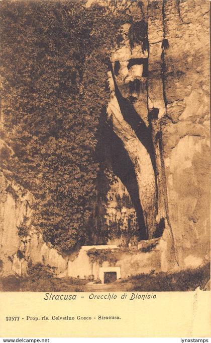 B145 Italy Siracusa Syracuse Orecchio di Dionisio vintage postcard