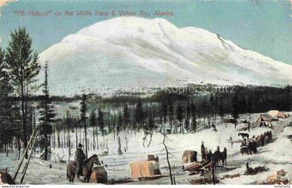 Yukon Alaska USA Mt Halcon on the White Pass and Yukon Ry