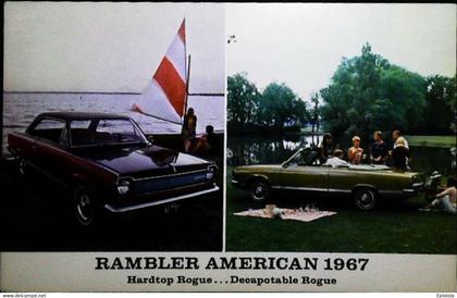 ► AM  RAMBLER American  & Sail Picnic 1967  - Automobile Publicity   (Litho in U.S.A.) Roadside