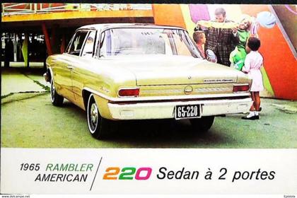 ► AM  RAMBLER American Super 220 Coupe  &  Familly 1965 - Automobile Publicity   (Litho in U.S.A.) Roadside