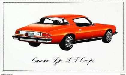 ► CAMARO LT 1976 - Publicité Automobile Américaine (Litho. U.S.A.) - Roadside