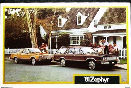 ► MERCURY Zephyr  1981 - Bob SIGHT  Garage   Overland Park, Kansas  - Automobile Publicity  (Litho.U.S.A) - Roadside