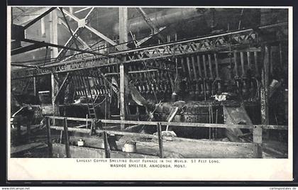 AK Anaconda, MT, Washoe Smelter, Largest Copper Smelting Blast Furnace