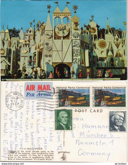 Postcard Anaheim Fantasyland Freizeitpark USA 1972