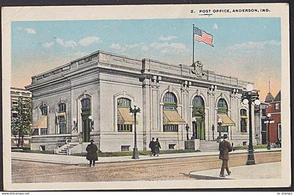 Anderson IND. Postoffice CAK 1922 Postgebäude mit Flagge
